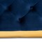 Baxton Studio Verene Blue Velvet Upholstered Gold Finished Square Cocktail Ottoman 163-10570 - alternate 4